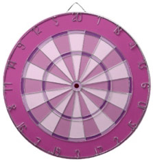 Colorful Dart Board in Pink