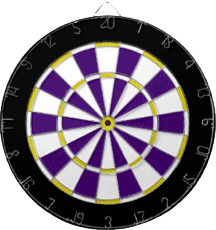 sport team color dart board NFL Minnesota Vikings 
