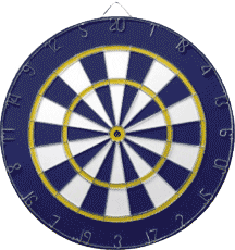sport team color dart board NFL San Diego Chargers