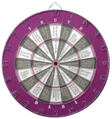 Truth or Dare Purple Gray Dart Board (with or without kissing)